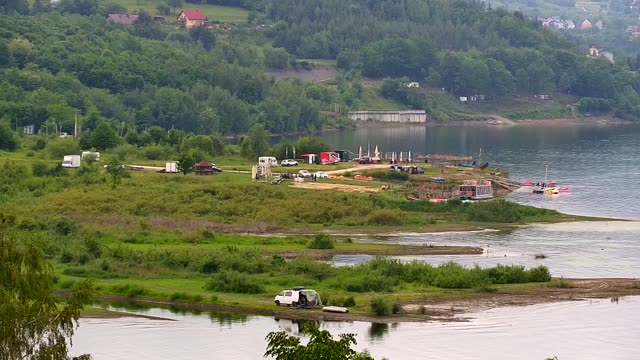 Панорама Мухарского озера и плотины в Свинна-Порембе