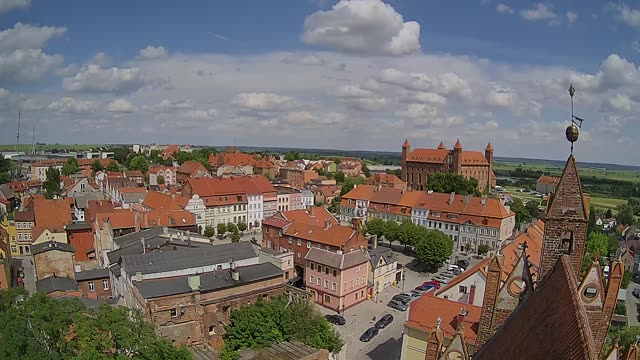 Панорама Старого города и замка в Гневе