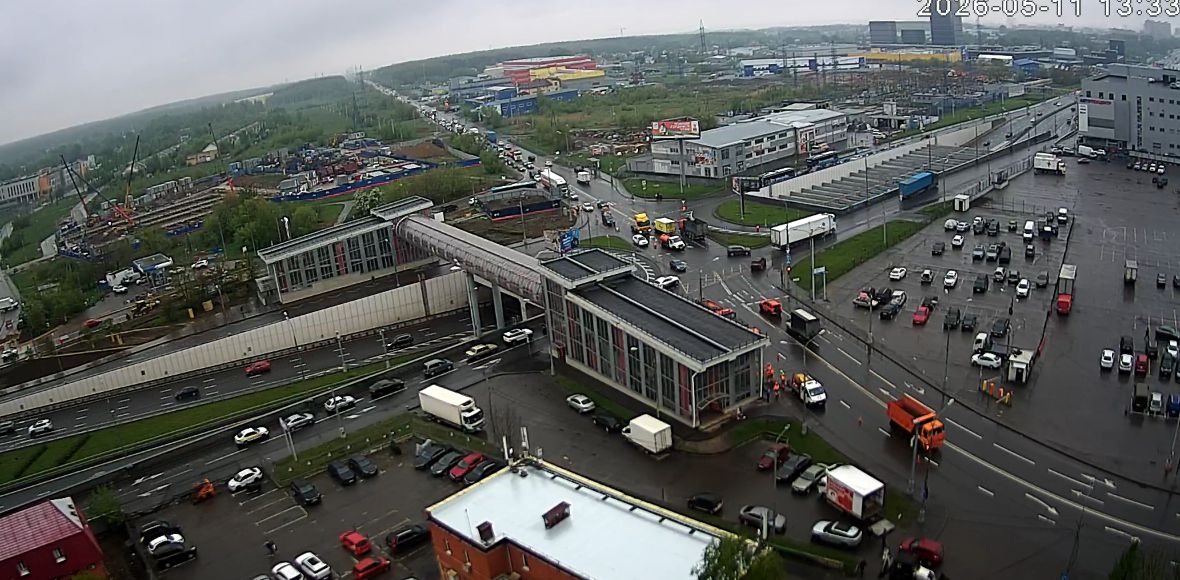 Москва: Пересечение Симферопольского шоссе и Обводной дороги в Щербинке