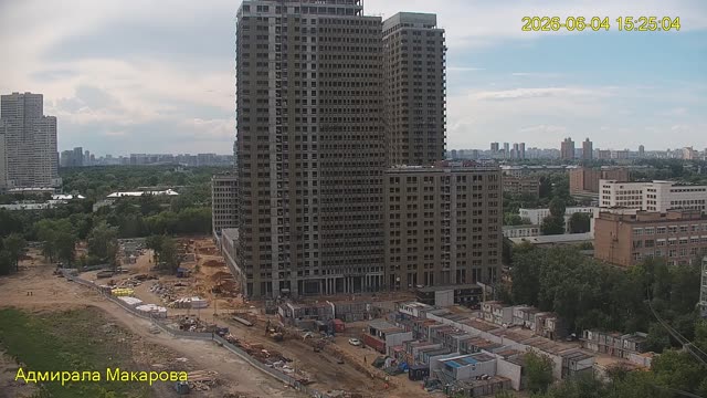 Панорама строительства жилого комплекса INJOY на улице Адмирала Макарова