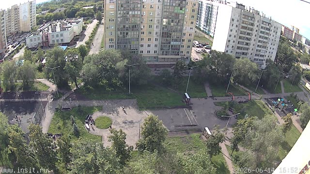 Птичий полет над сквером имени Калинина