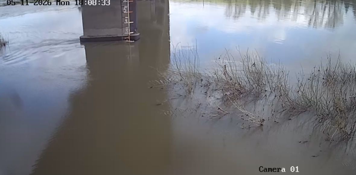 Кузедеево: Шкала уровня воды в реке Кондома
