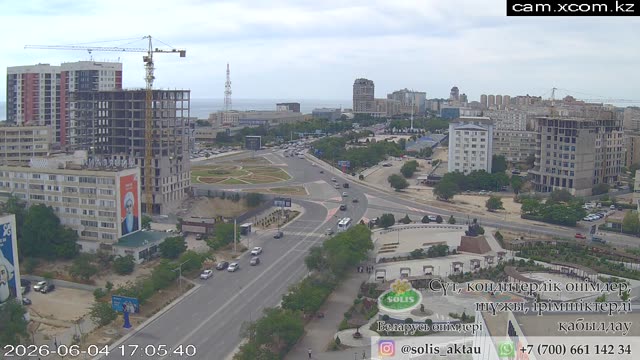 Актау: Панорама города и побережья Каспийского моря